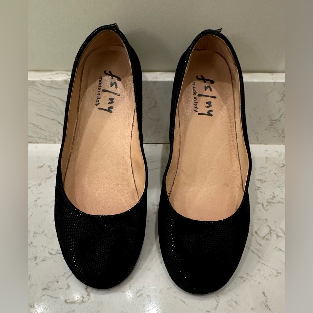 French Sole fs/ny Handmade in Italy Zeppa Black Wave 8.5 - Picture 3 of 11